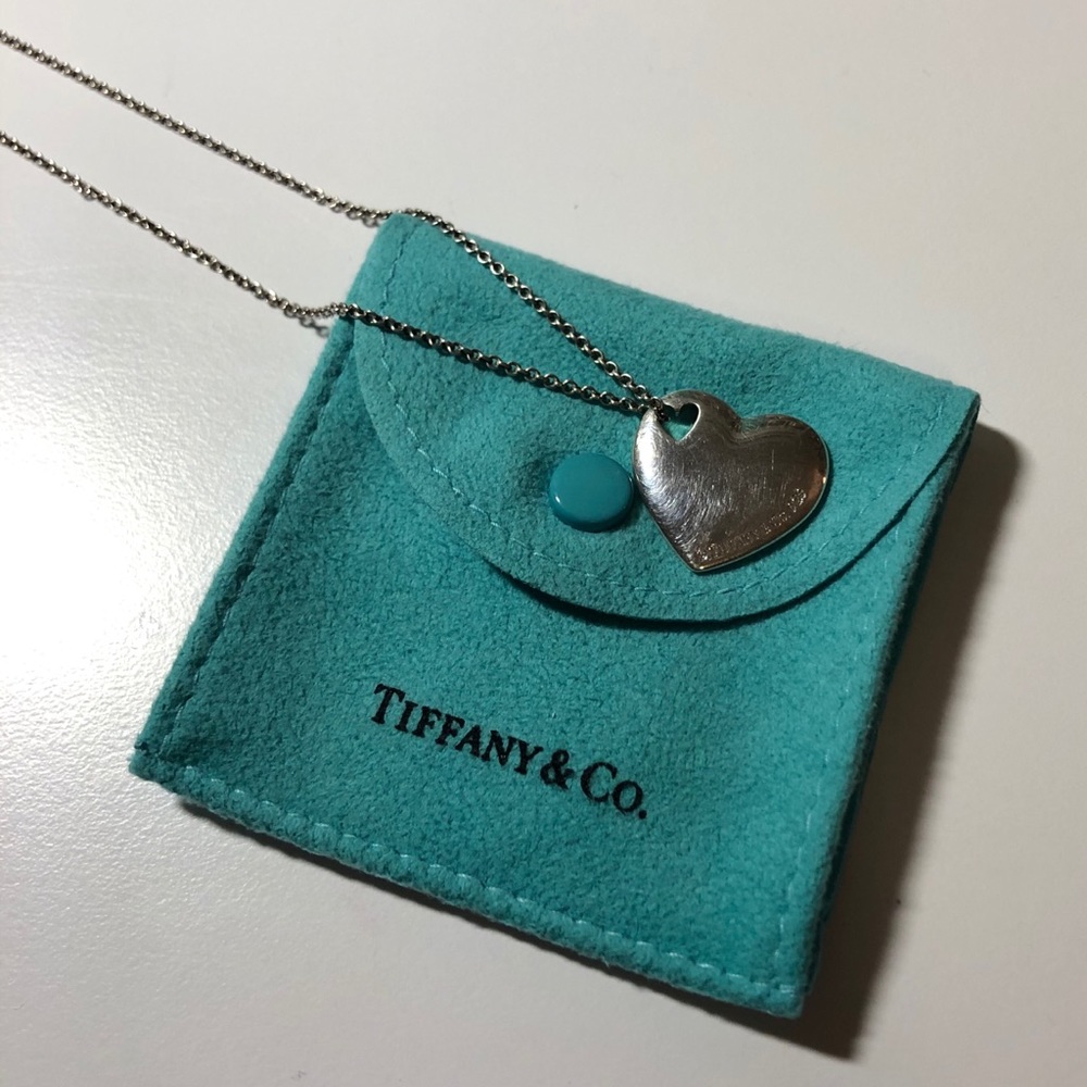 Tiffany & Co Heart Necklace w/Heart Cutout